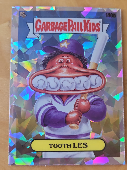 2021 Topps Chrome Garbage Pail Kids Tooth Les 140b Cracked Ice