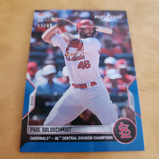 Topps Now Blue Postseason Paul Goldschmiot 33/49 #PS-64