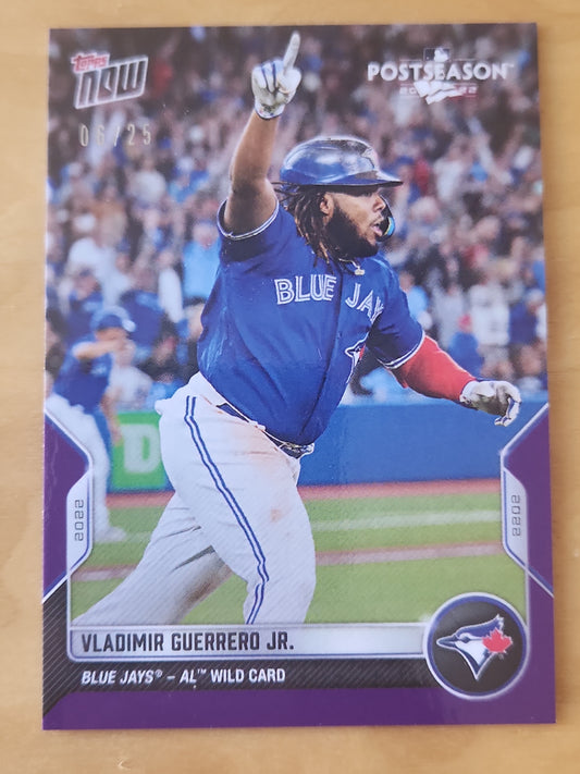 2022 TOPPS NOW PotSeason Vladimir Guerrero Jr. PURPLE PARALLEL CARD 06/25 Toranto Blue Jays #PS-71