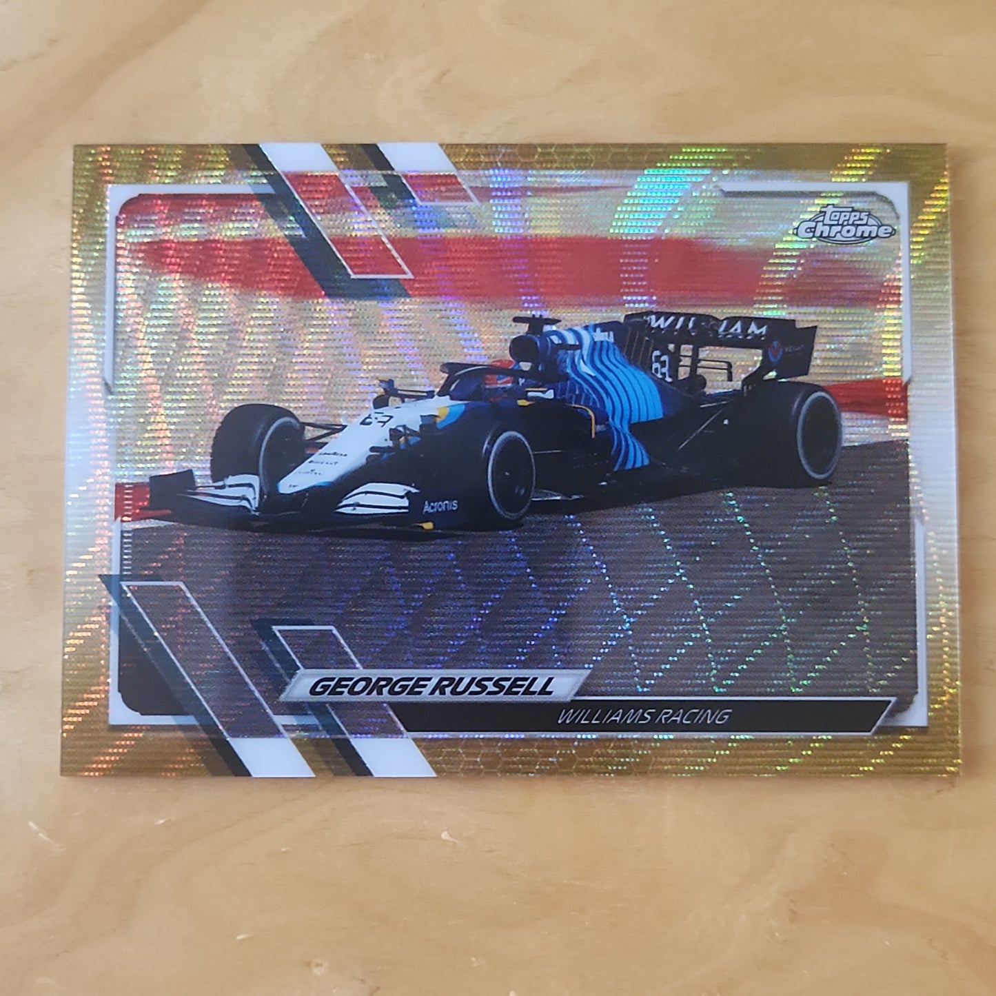 George Russell 2021 Topps Gold Wave F1 Auto Racing Card Formula One SP 12/50