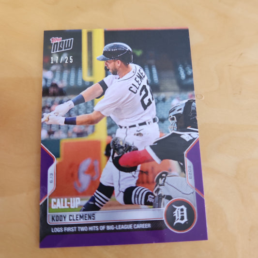 Topps Now Purple Call-Up Kody Clemens 17/25 #342