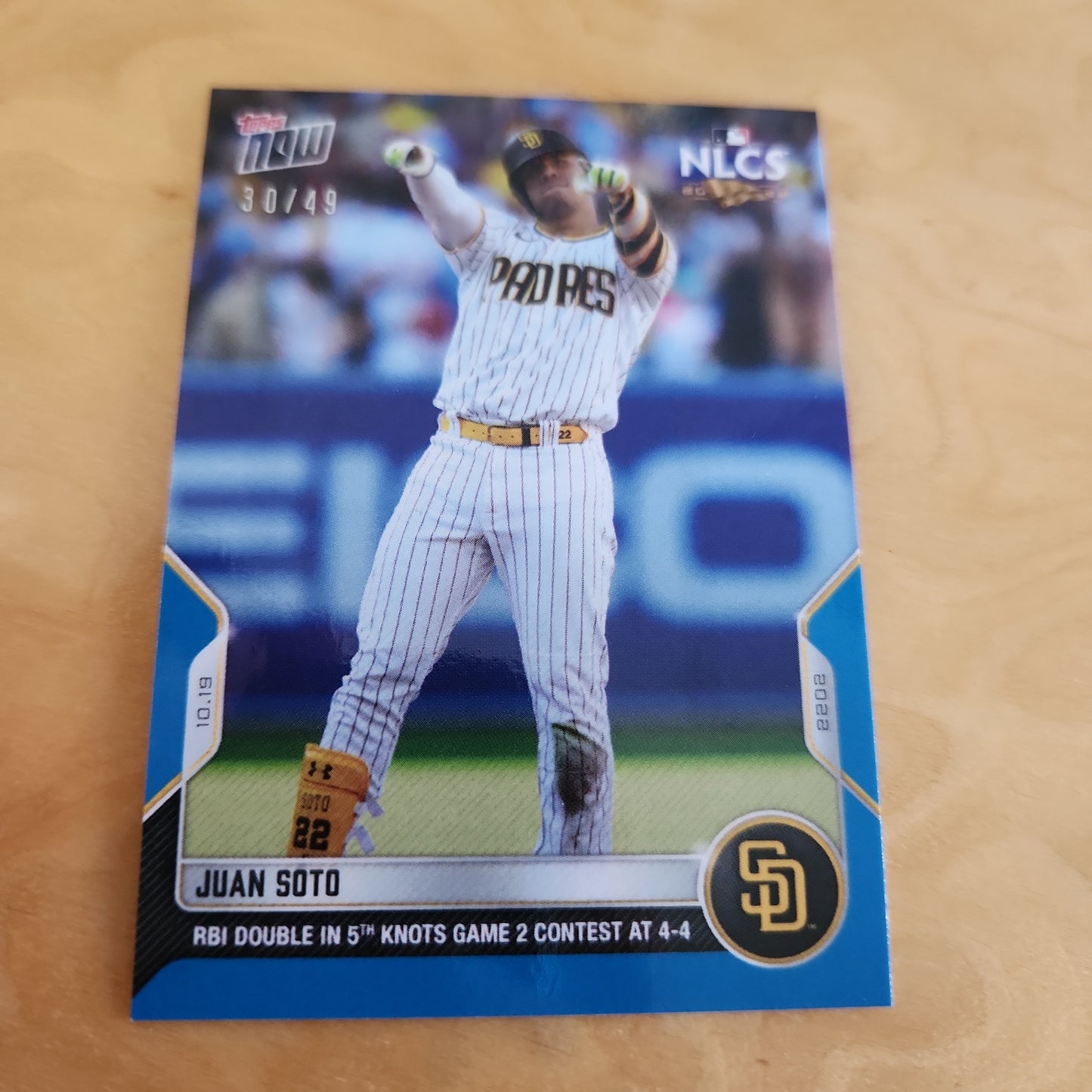 Topps Now Blue Juan Soto 30/49 #1104