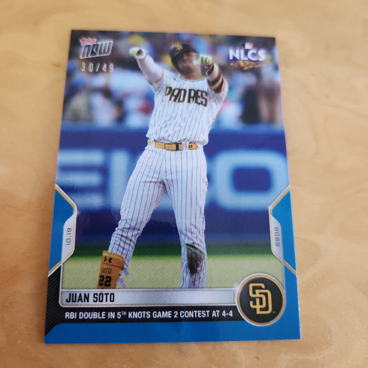 Topps Now Blue Juan Soto 30/49 #1104