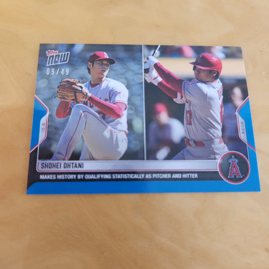 Topps Now Blue Shohei Ohtani 09/49 #1023