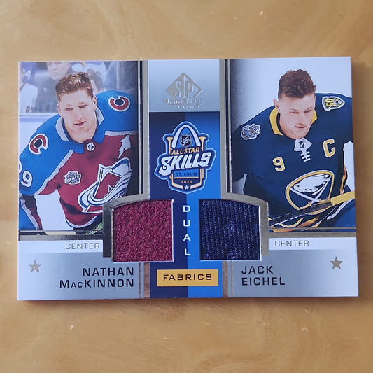 2020-21 SP Authentic Nathan Mackinnon/Jack Eichel Dual Patch CANUCKS