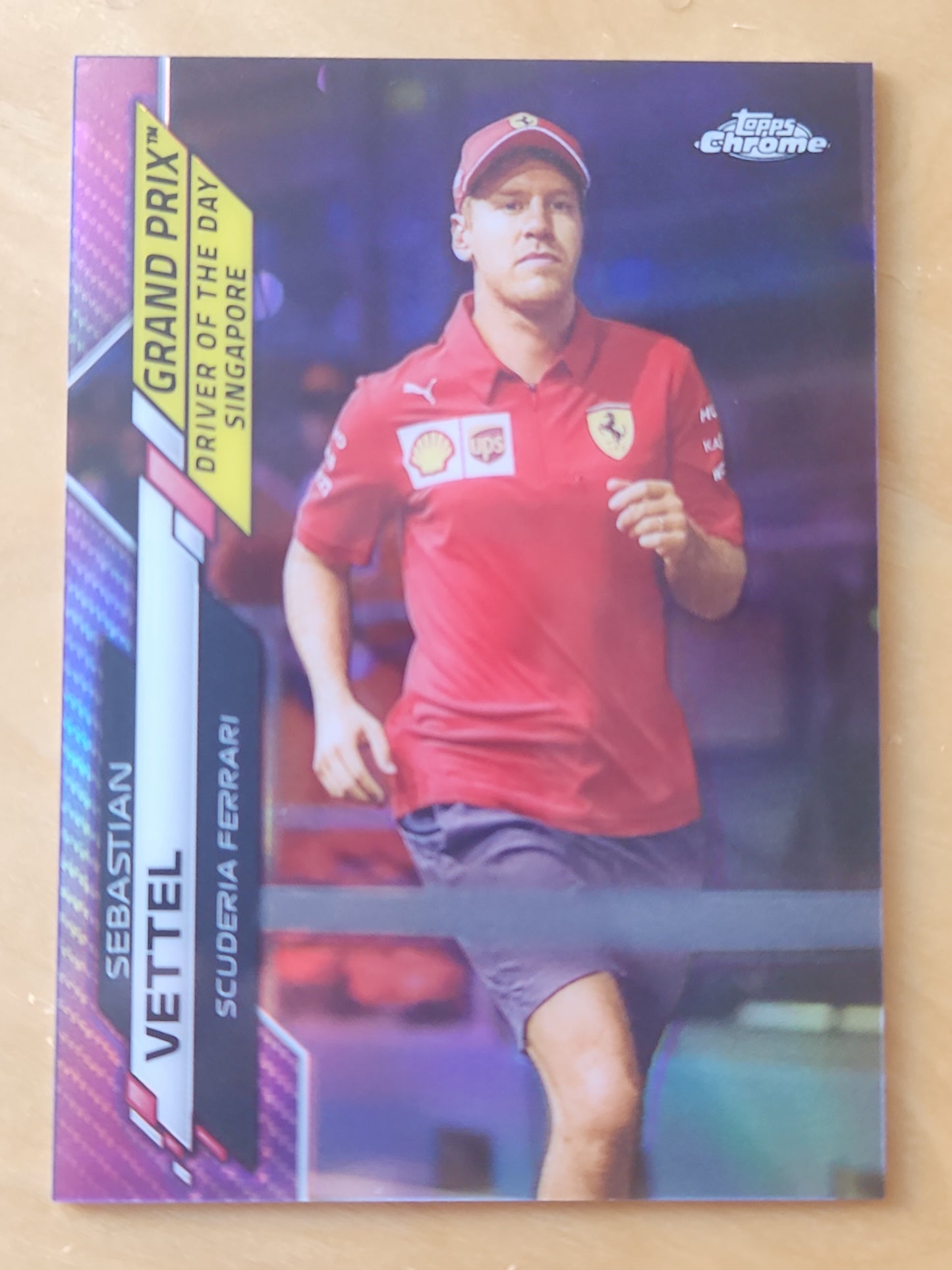 2020 Topps Chrome Sapphire Formula 1 #168 Sebastian Vettel Driver of the Day