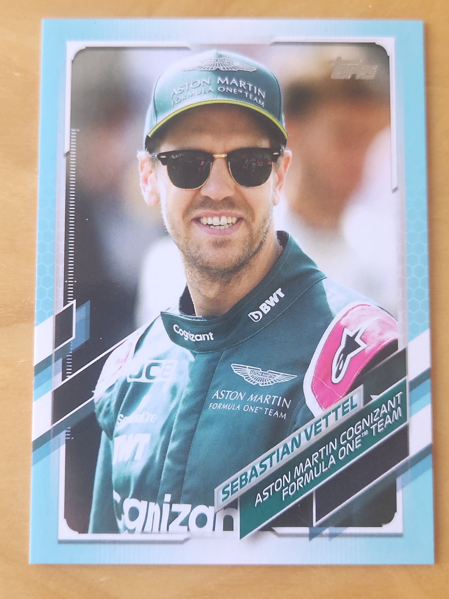 Sebastian Vettel 2021 Topps Formula 1 #27 Aston Martin Cognizant F1 Team Aqua Parellel 015/199