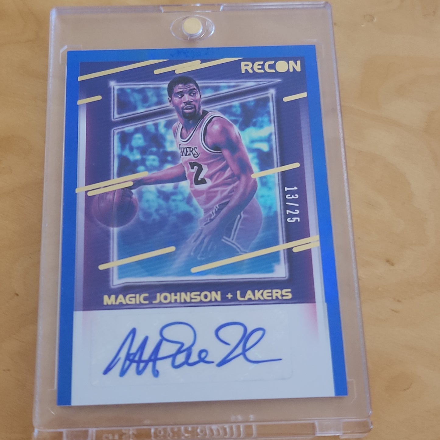 Panini Blue Recon Magic Johson Auto 13/25 #RS-MJH