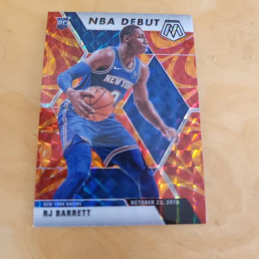 Panini Prizm Mosiac Reactive Gold NBA Debut RJ Barrett RC #270