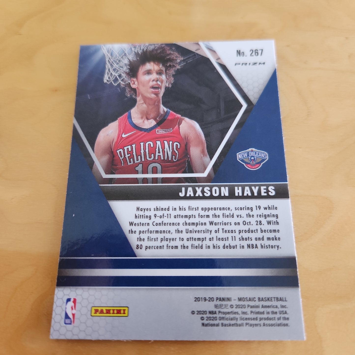 Panini Prizm Mosiac Green NBA Drbut Jaxson Hayes RC #267