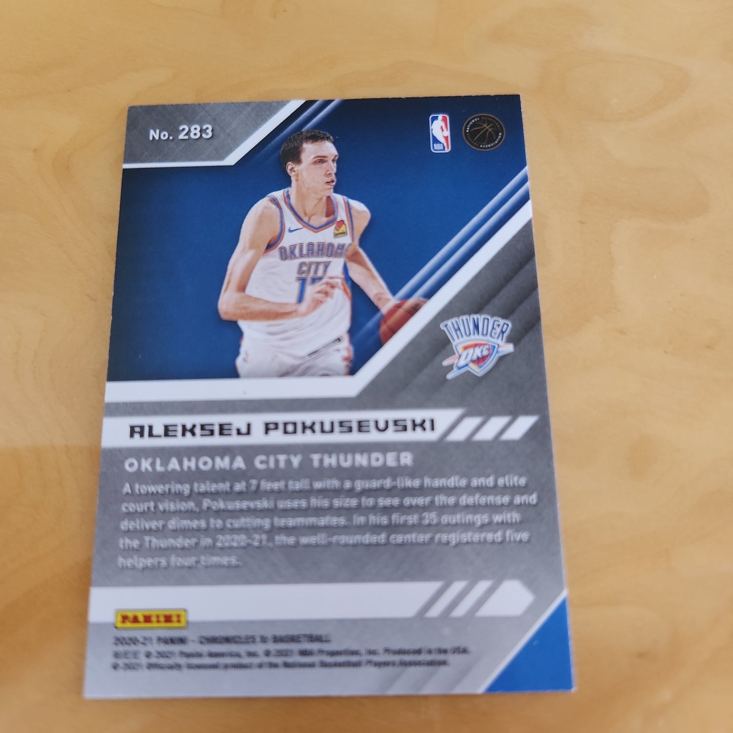 Panini XR Aleksej Pokusevski RC #283