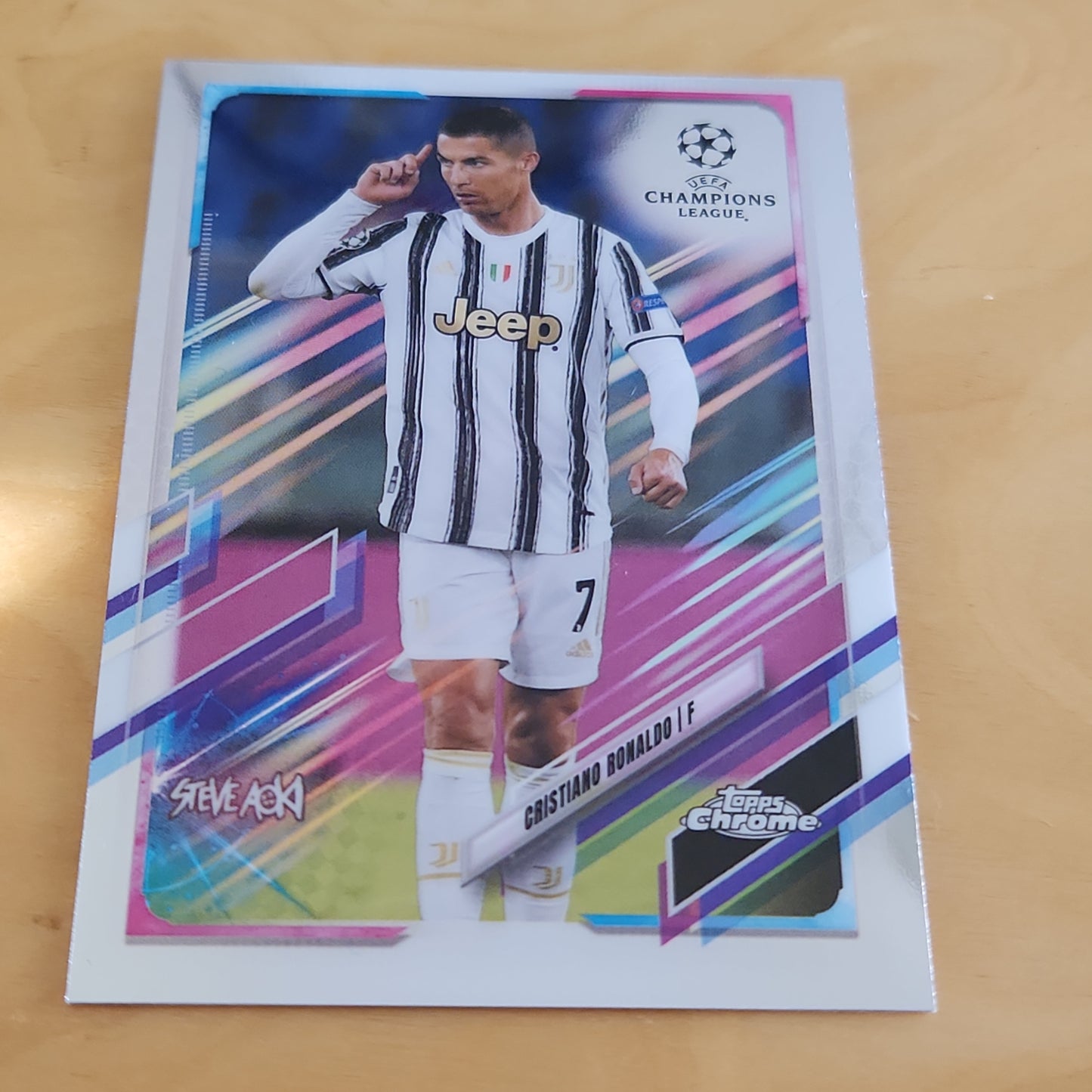 Topps Chrome Steve Aoki Christiano Ronaldo #100
