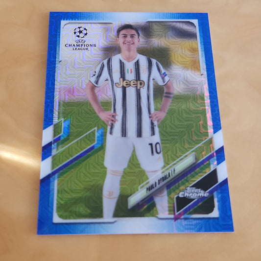 Topps Chrome Champions League Blue Refractor Paulo Dybala 36/75 #47