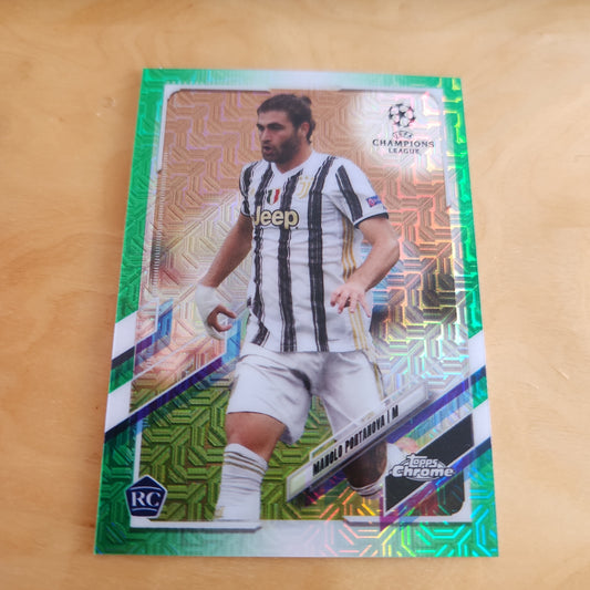 Topps Chrome Champions League Green Refractor Manolo Portanova RC 73/99 #21