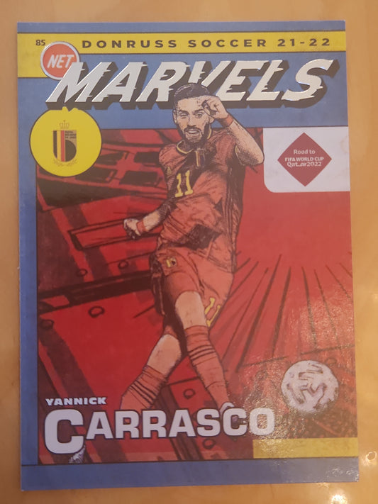 2021-22 YANNICK CARRASCO PANINI DONRUSS NET MARVELS GOLD PRESS PROOF