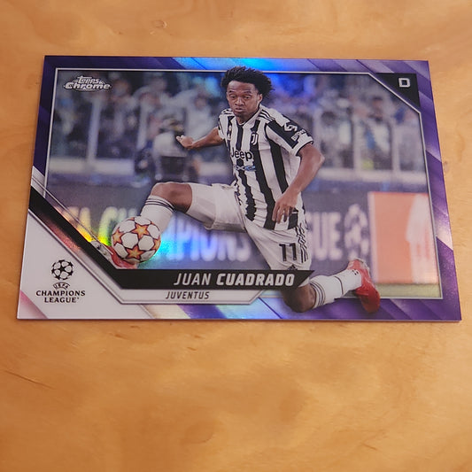 Topps Chrome Champions League Purple Juan Cuadrado 085/250 #142