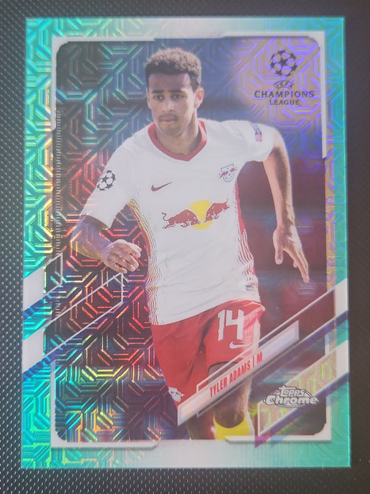 Tyler Adams - 2020-21 Topps Chrome UEFA Champions League #73 - Aqua Mojo Refractor 181/199