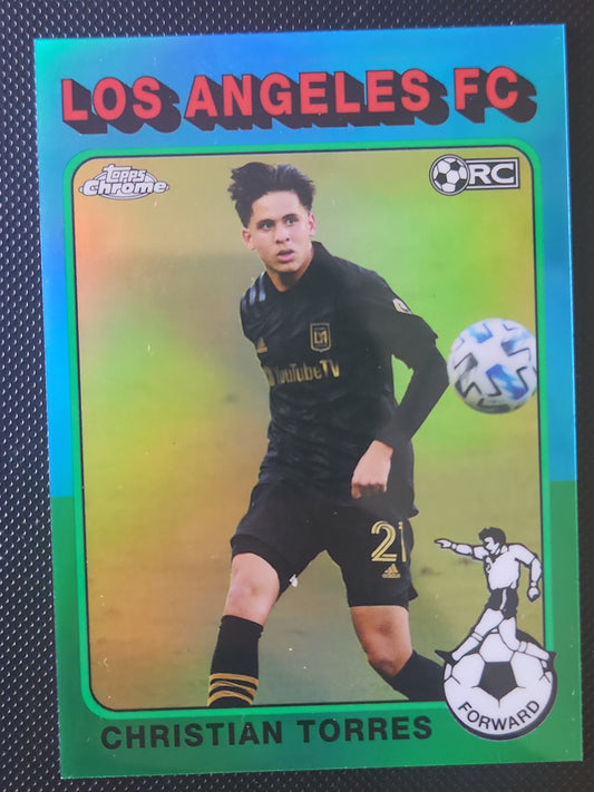 Christian Torres 2021 Topps Chrome MLS 43/75 Green Rookie RC 1975/76 Footballers