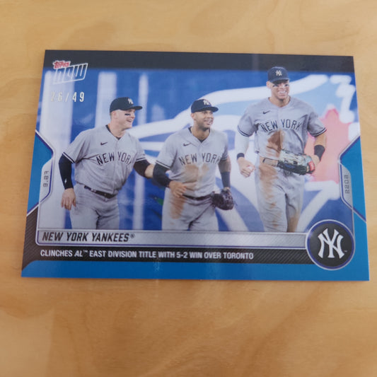 Topps Now Blue New York Yankees 26/49 #965