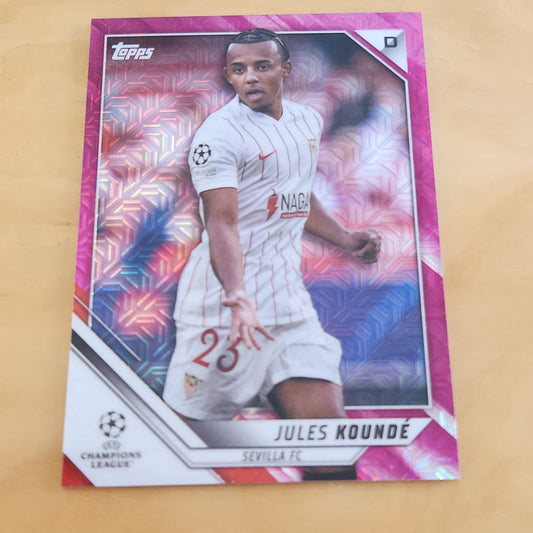 Topps Champions League Pink Refractor Jules Koundé 074/125 #141