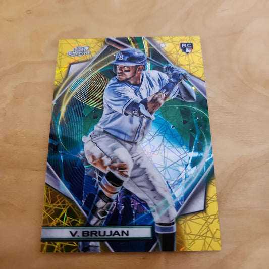 Topps Chrome Cosmic Yellow Lasers Vidal Brujan RC 30/50 #42