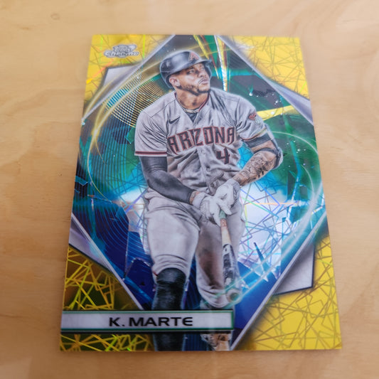 Topps Chrome Cosmic Yellow Lasers Ketel Marte 11/50 #68