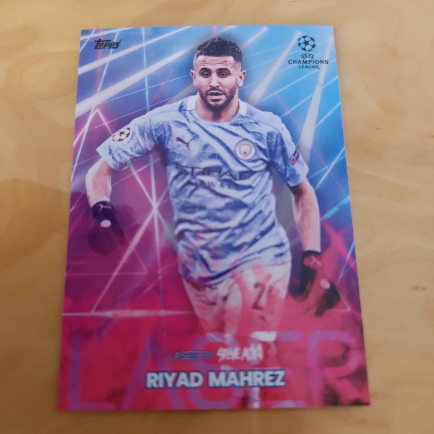 Topps Champions League Laser By Steve Aoki Riyad Mahrez
