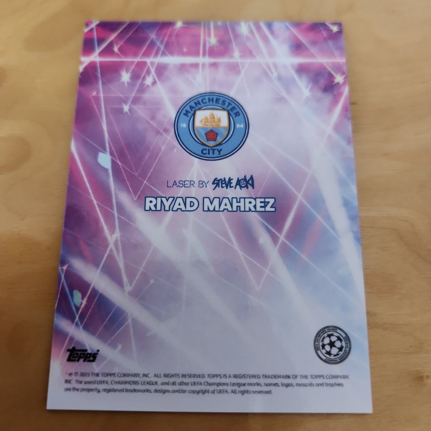 Topps Champions League Laser By Steve Aoki Riyad Mahrez