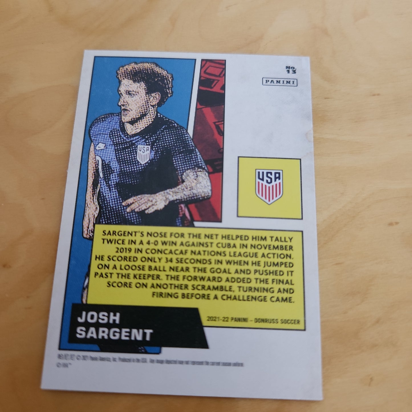 Panini Donruss Marvels Josh Sargent #13