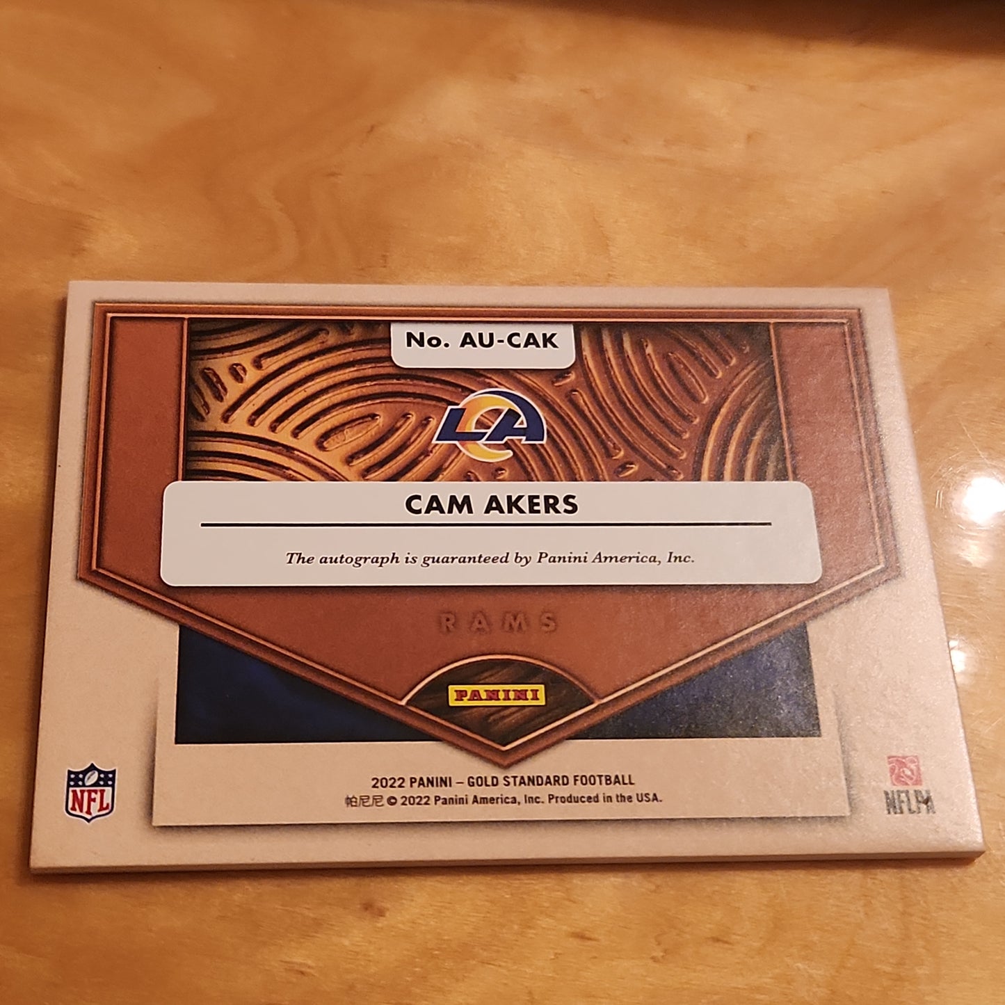 Panini Football Gold Standard AU Cam Akers Auto 12/99 #AU-CAK