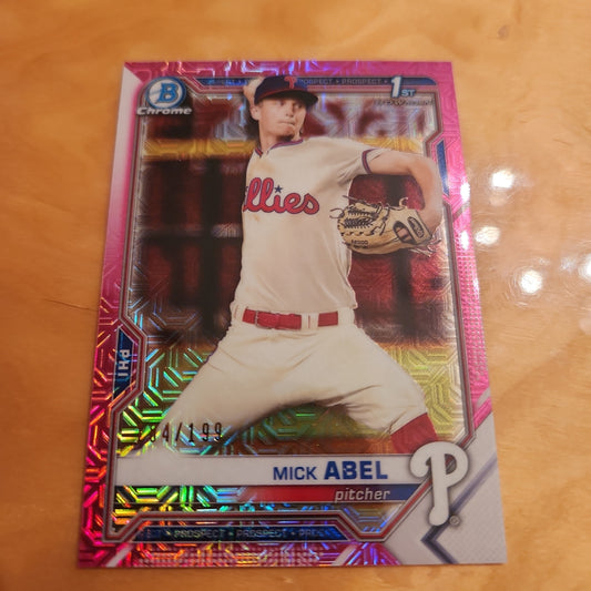 Topps Baseball Ist Bowman Chrome Pink Refractor Mivk Abel 184/199 #BCP-42