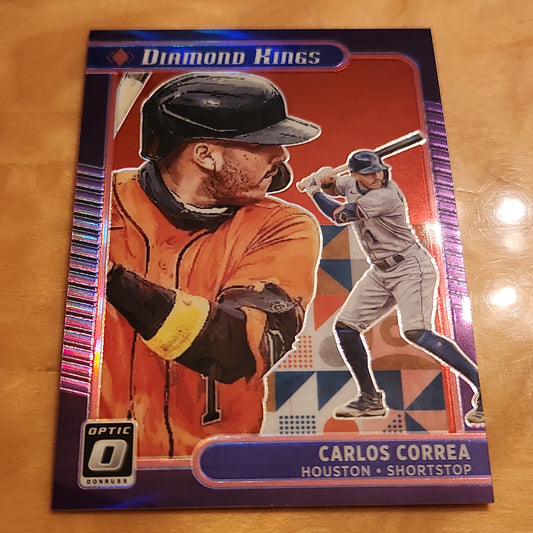 Panini Baseball Prizm Optic Purple Holo Carlos Correa 32/60 #12