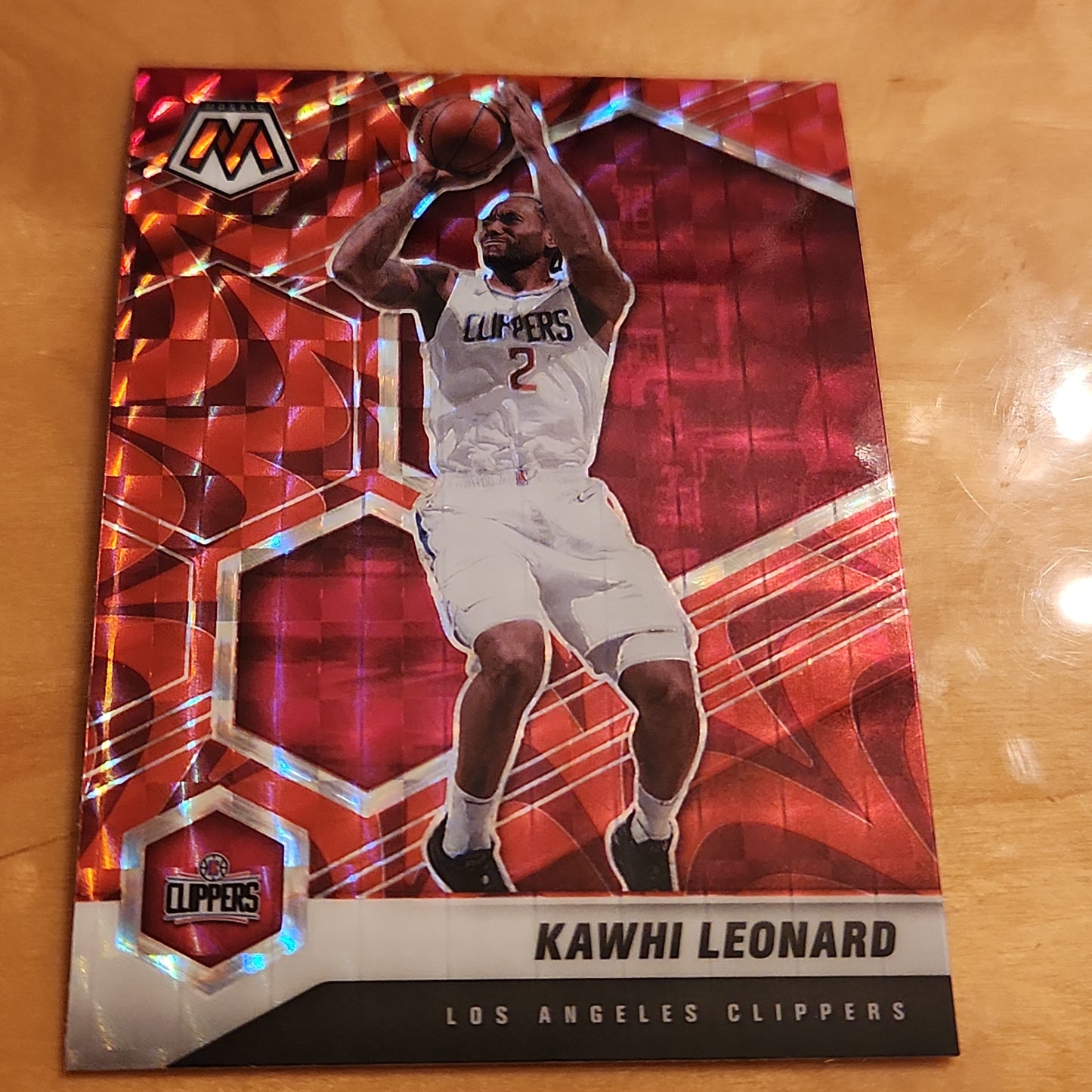 Panini Prizm Mosaic Red Kwahi Leonard #144