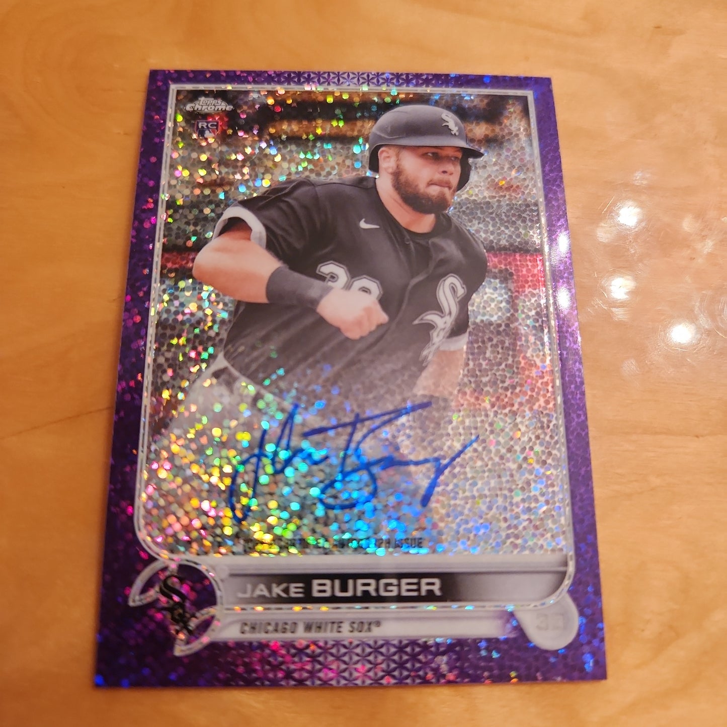 Topps Chrome Purple Disco Jake Burger RC Auto 154/299 #RA-JB