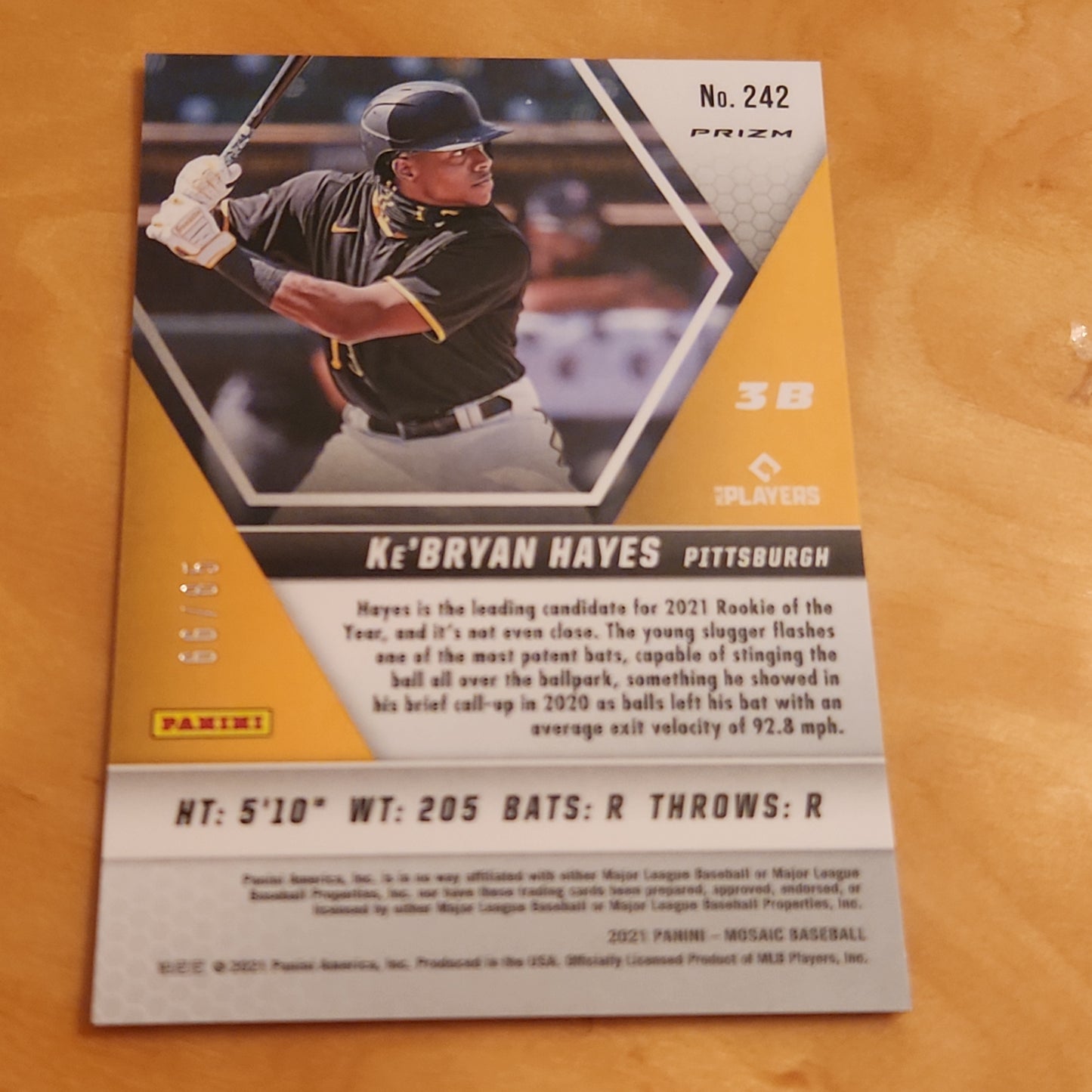 Panini Prizm Mosiac Blue Ke'Bryan Hayes RC 98/99 #242