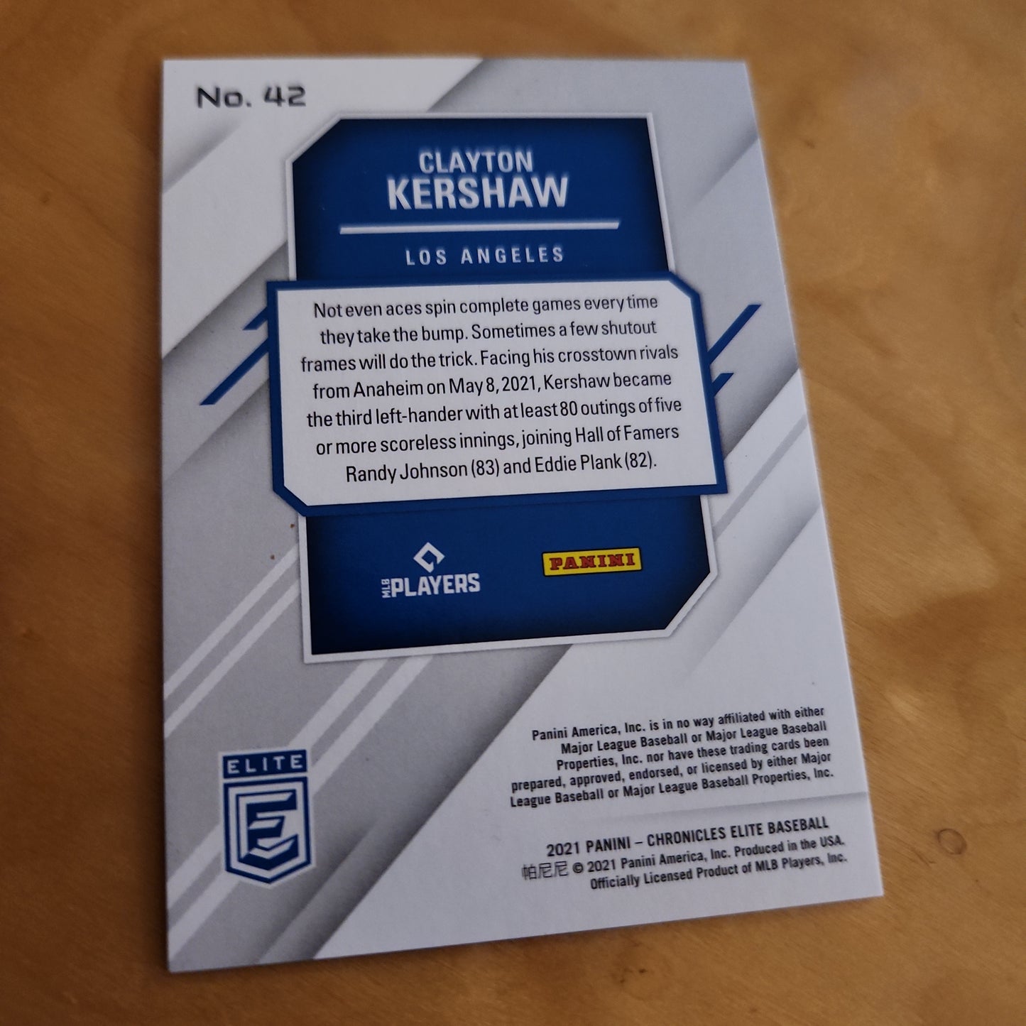 Panini Elite Red Baseball Clayton Kreshaw 151/199 #42