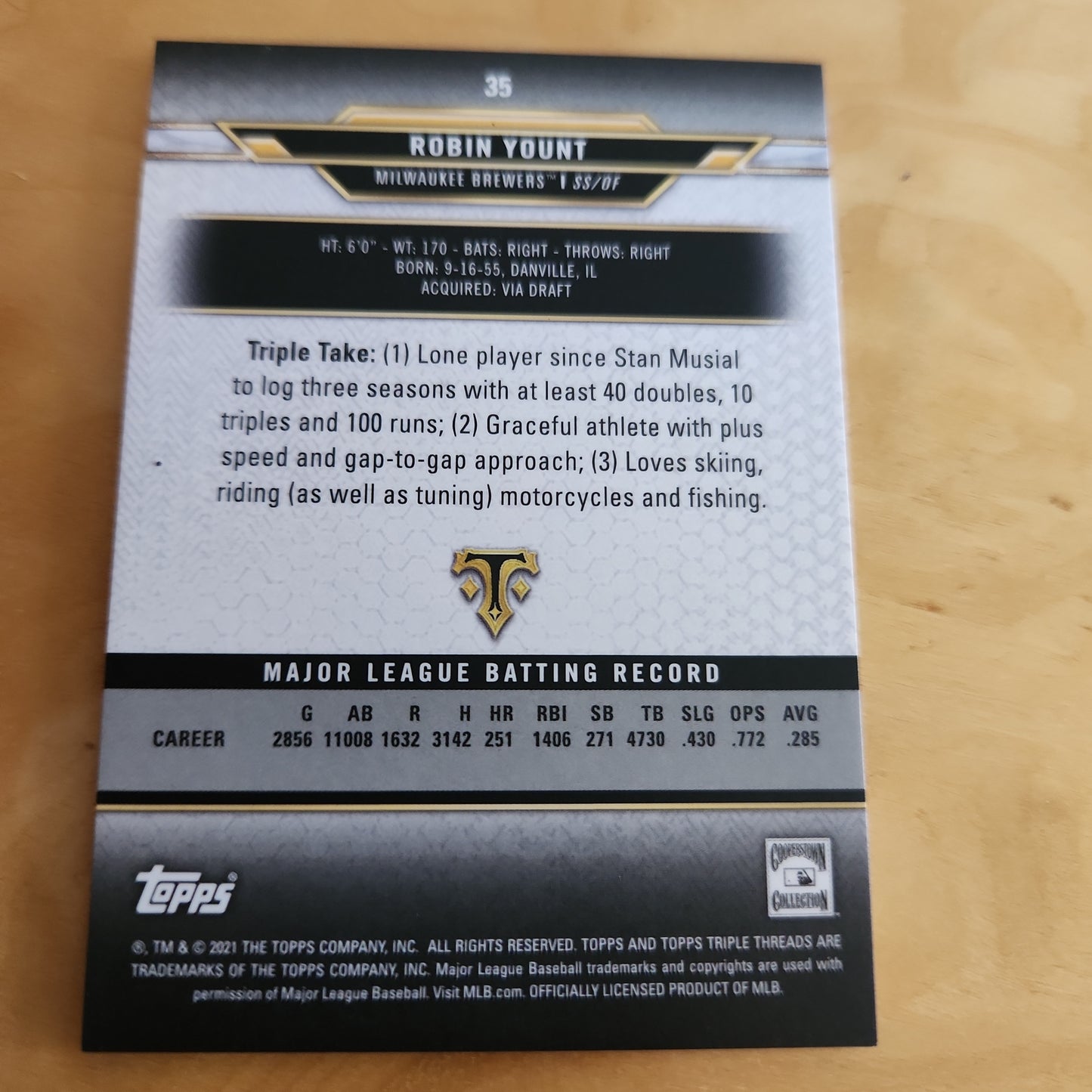 Topps Purple Robin Yount 251/299 #35