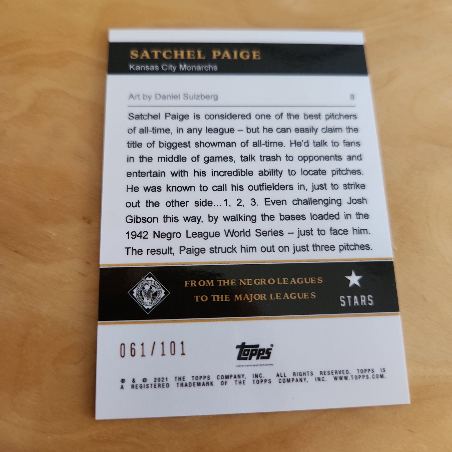 Topps Baseball Art Satchel Paige 061/101 #8