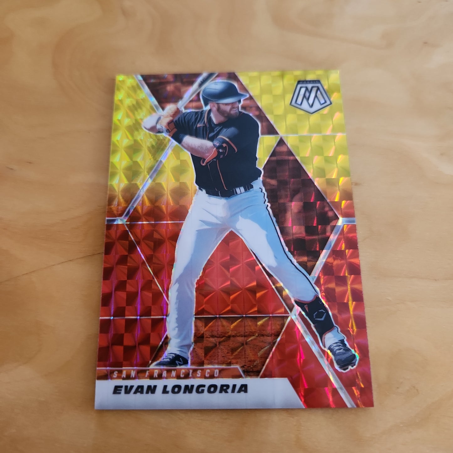 Panini Baseball Mosaic Prizm Red & Yellow Evam Longoria 11/64 #44