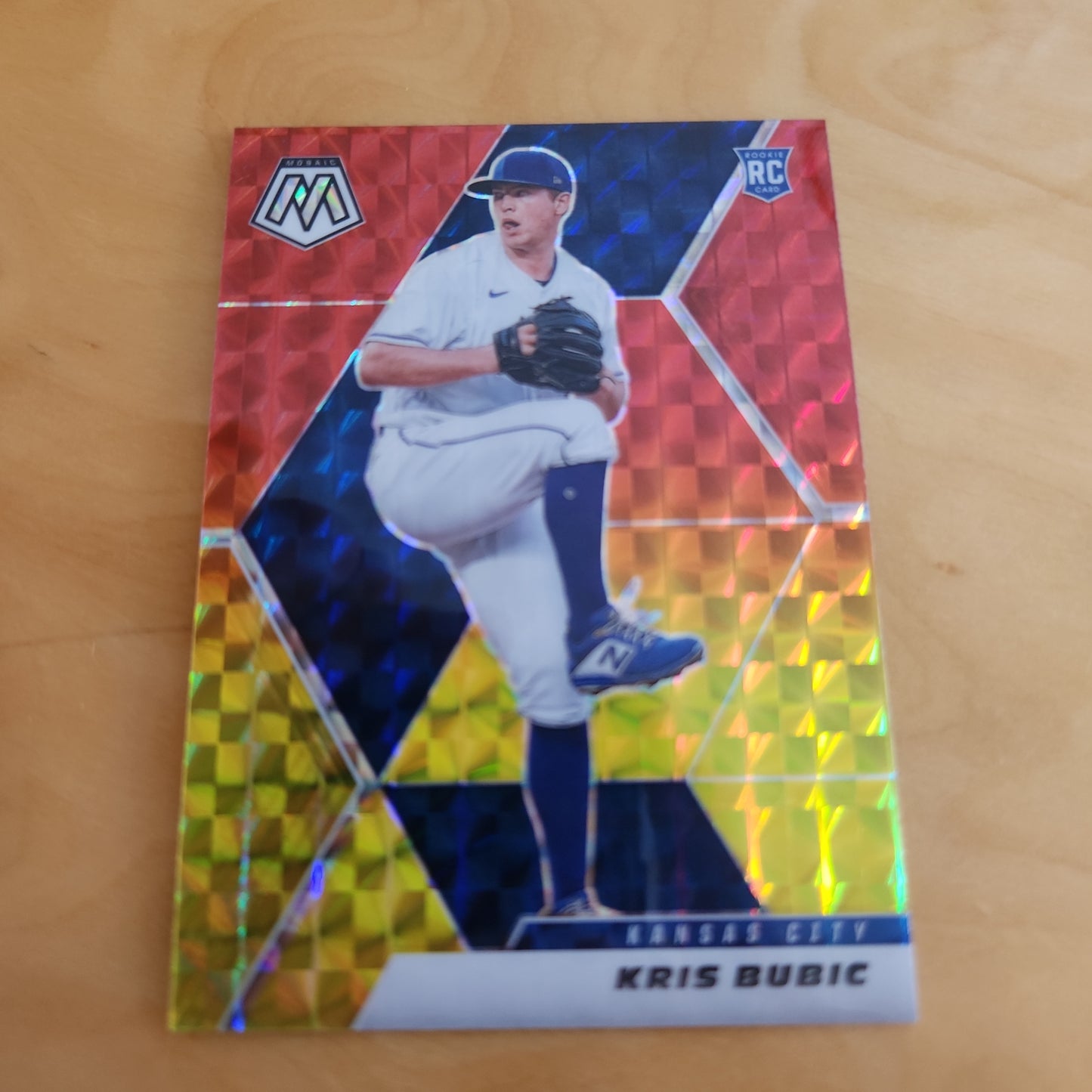 Panini Baseball Mosaic Prizm Red & Yellow Kris Bubic RC 36/64 #225