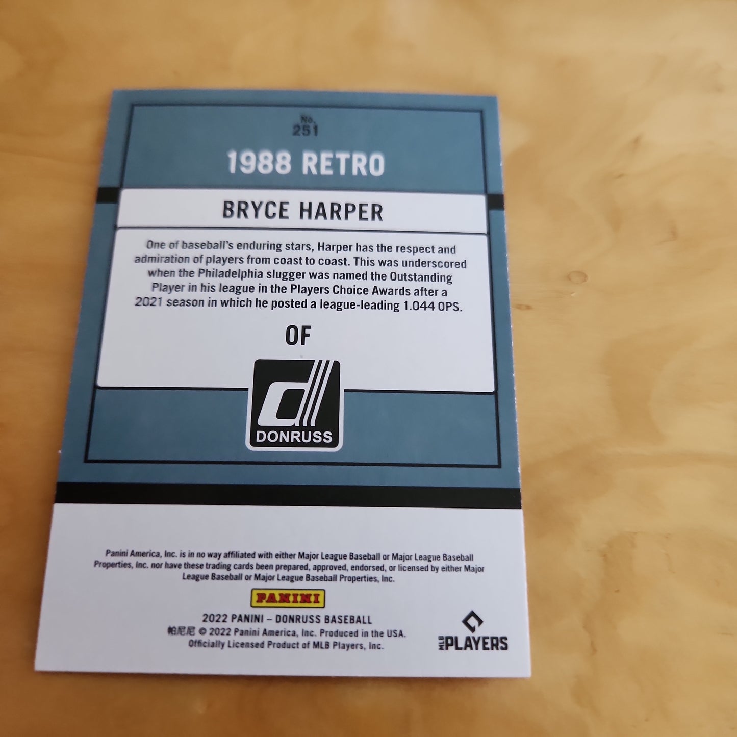 Panini Donruss Bryce Harper #251