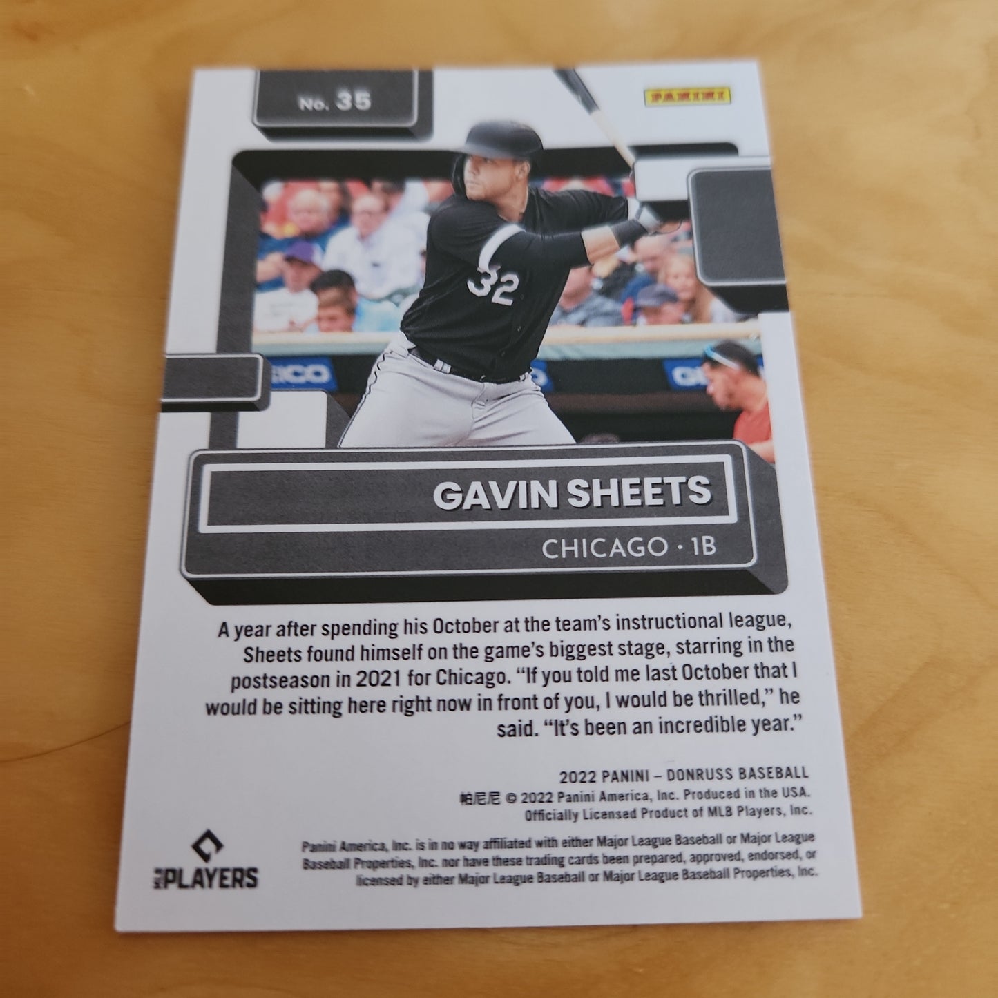 Panini Donruss Baseball Red Rated Rookie Gavin Sheets 0412/2022 #35