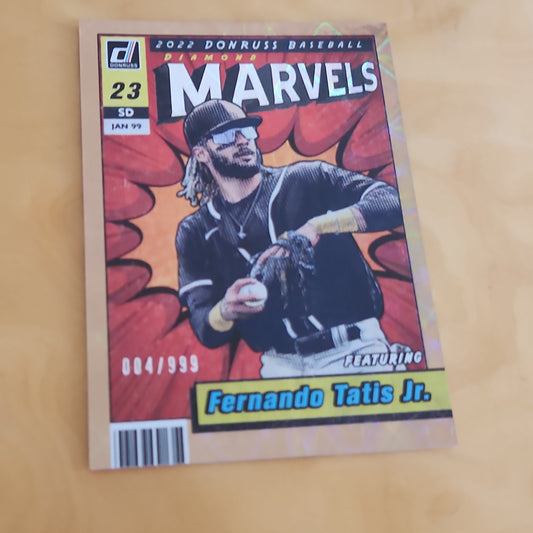 Panini Donruss Baseball Refractor Marvels Fernando Tatis Jr. 004/999 #M-2