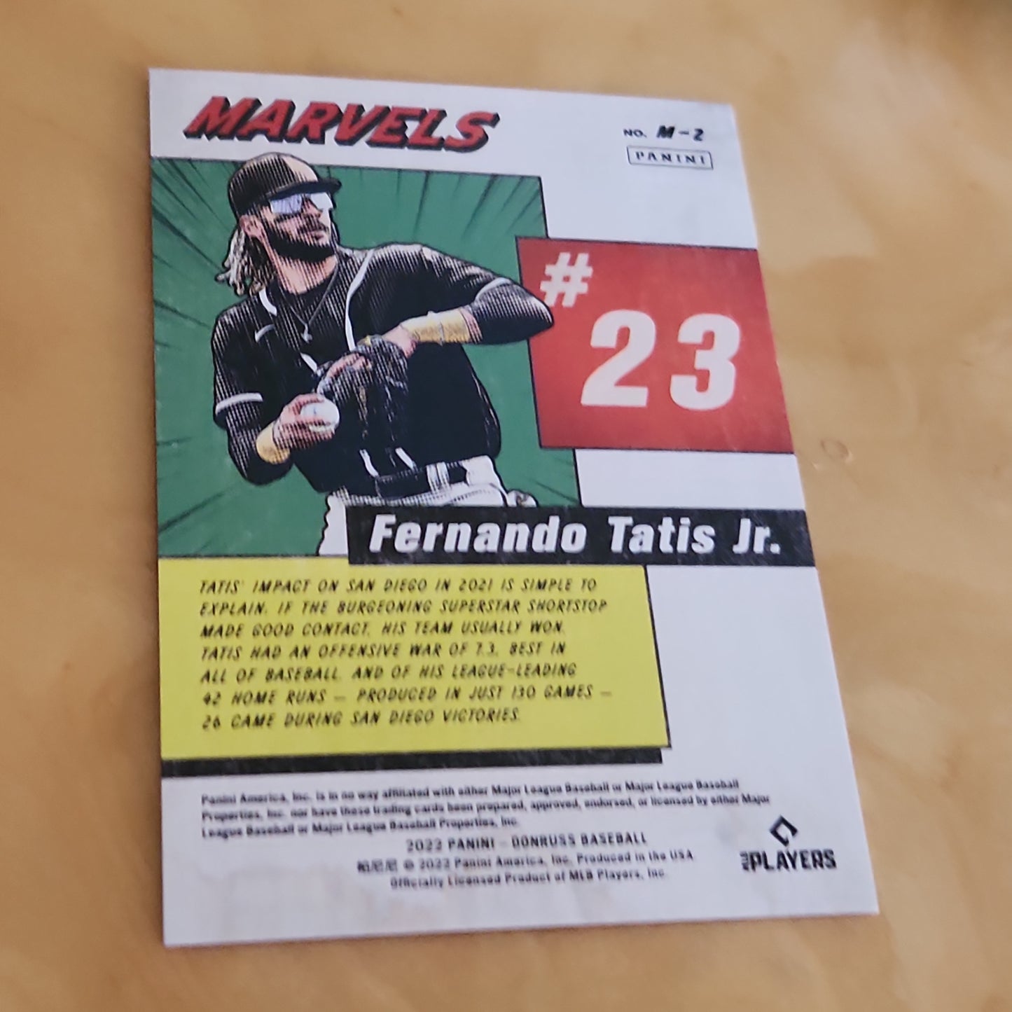 Panini Donruss Baseball Refractor Marvels Fernando Tatis Jr. 004/999 #M-2