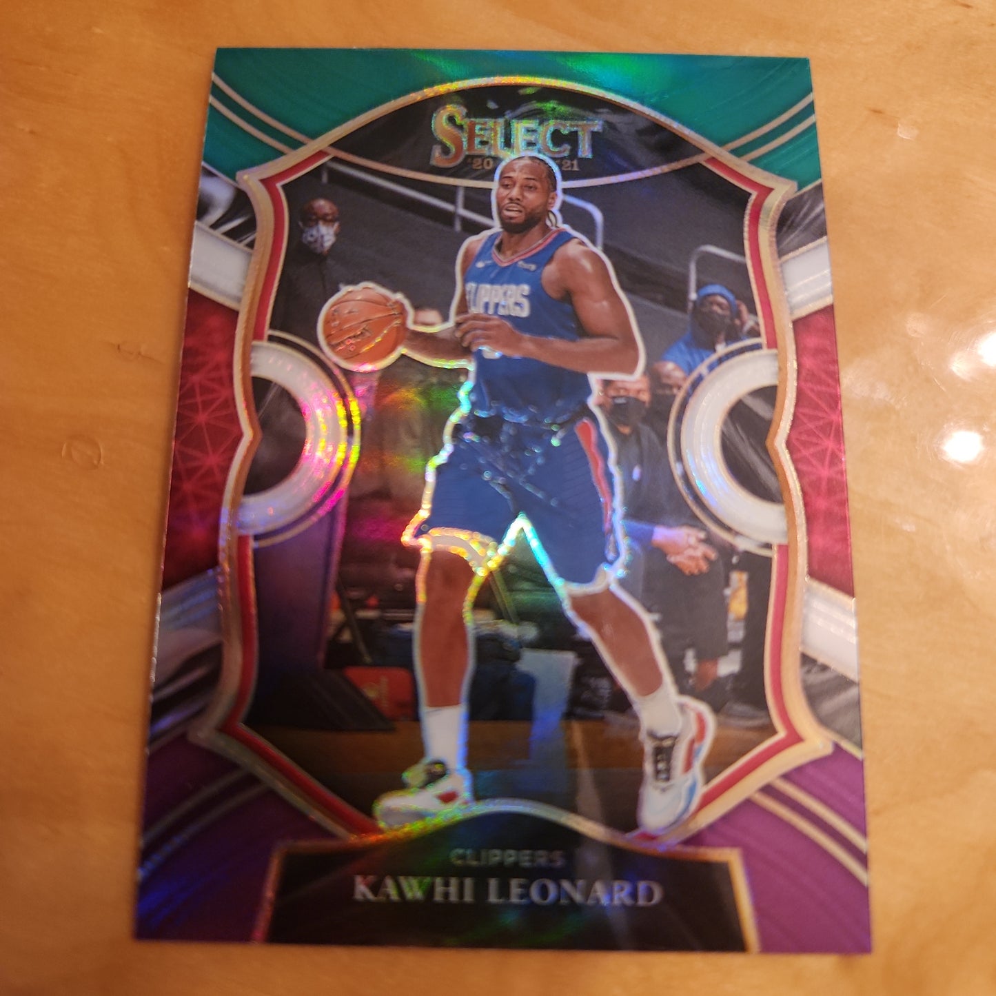 Panini Prizm Select Basketball Concourse Green, Purple & Red Kawhi Leonard #37