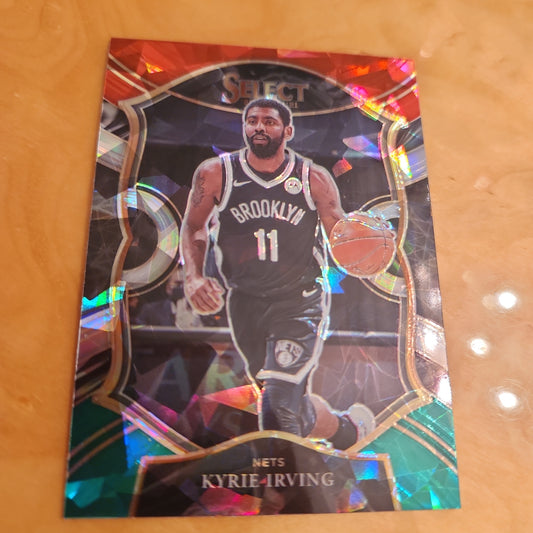 Panini Prizm Select Basketball Concourse Green & Red Cracked Ice Kyrie Irving #42