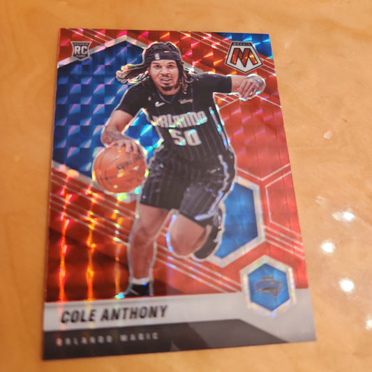 Panini Prizm Basketball Red Mosaic Cole Anthony #207