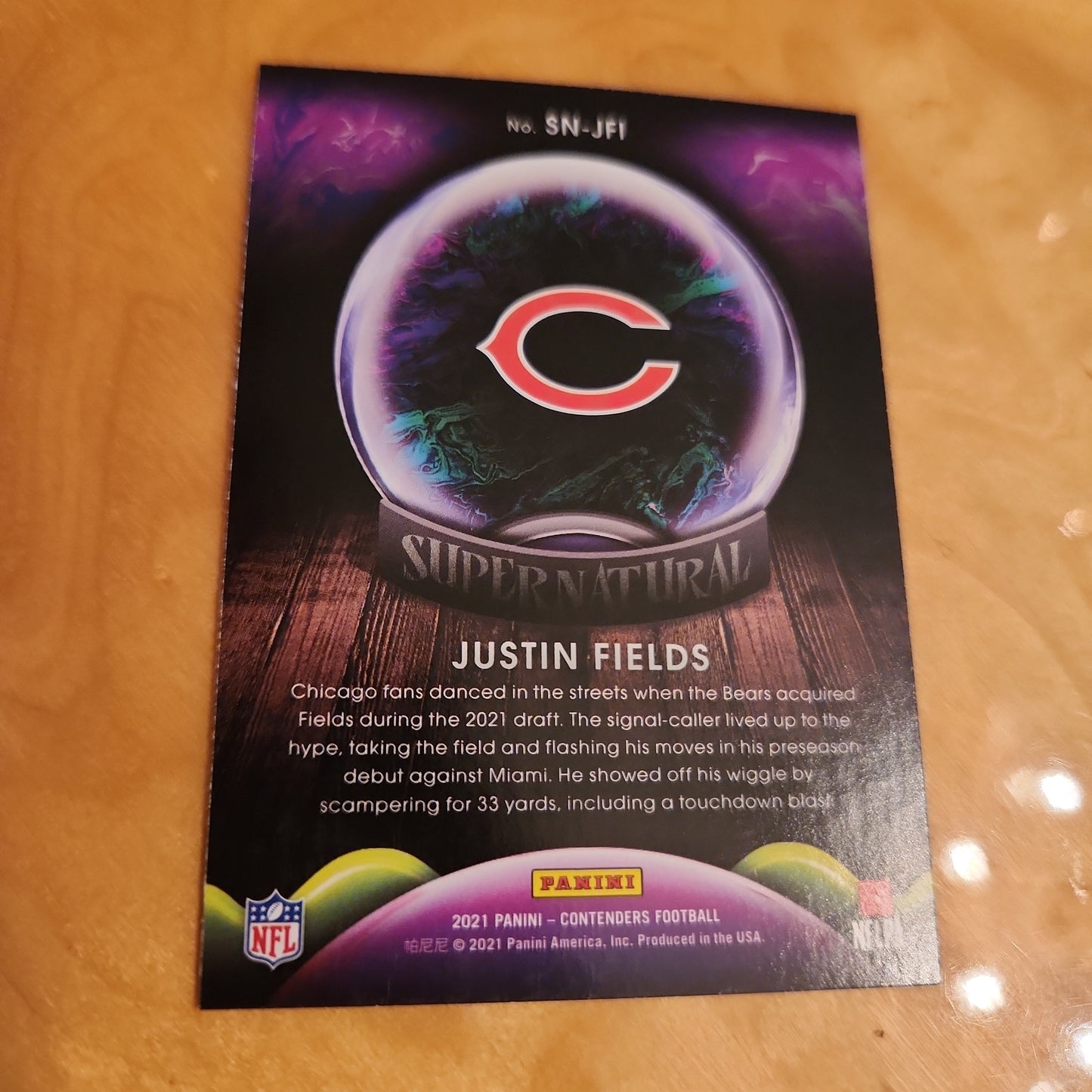 Panini Contenders Super Natural Justin Fields RC #SN-JFI
