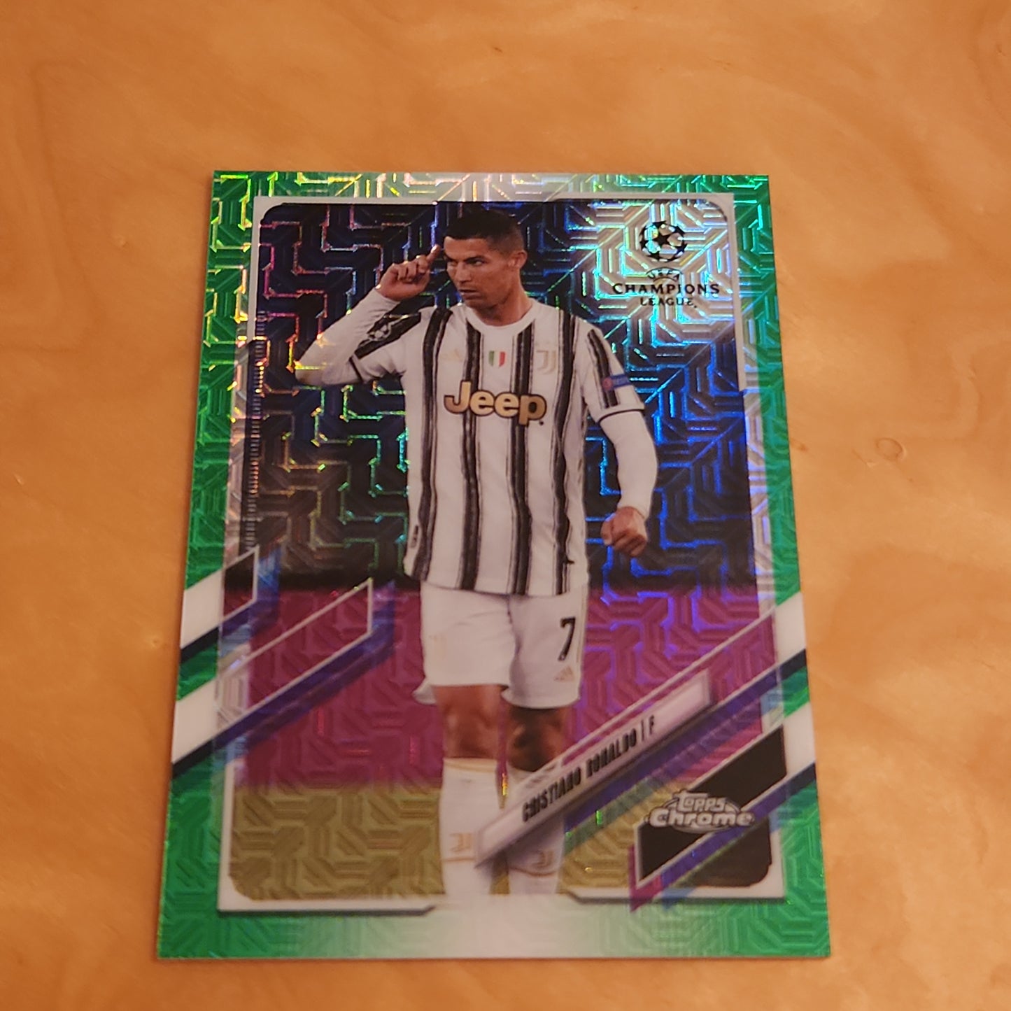 Topps Chrome Champion League Green Refractor Cristiano Ronaldo 73/99 #100