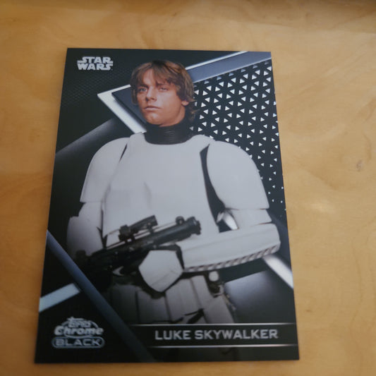 Topps Chrome Black Star Wars Luke Skywalker 191/199 #5
